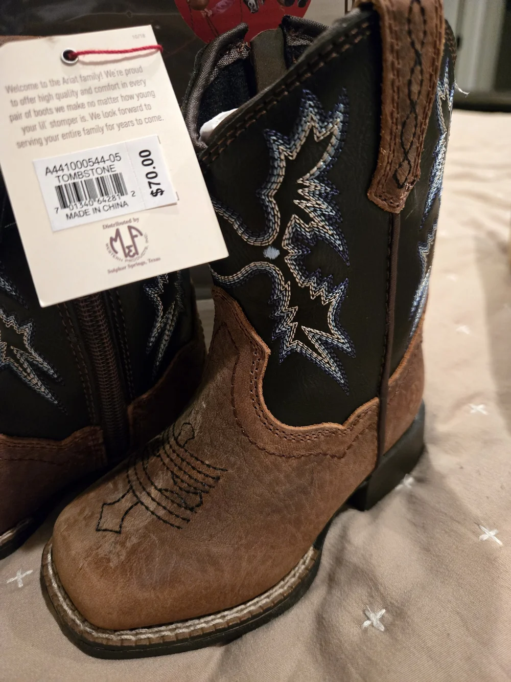 Ariat Lil' Stompers Toddler Western Cowboy Boots, Tombstone